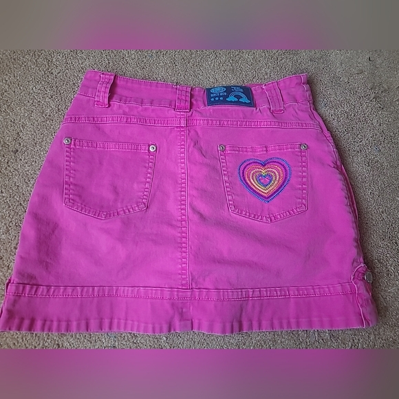 RARE Vintage Lisa Frank Pink Rainbow Heart Skort Girls Size 14 - Picture 4 of 10